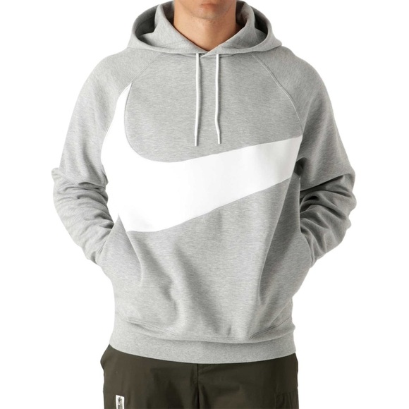 Nike Other - Nike Grey Big Swoosh Tech Fleece Pullover Hoodie Men's Size Medium